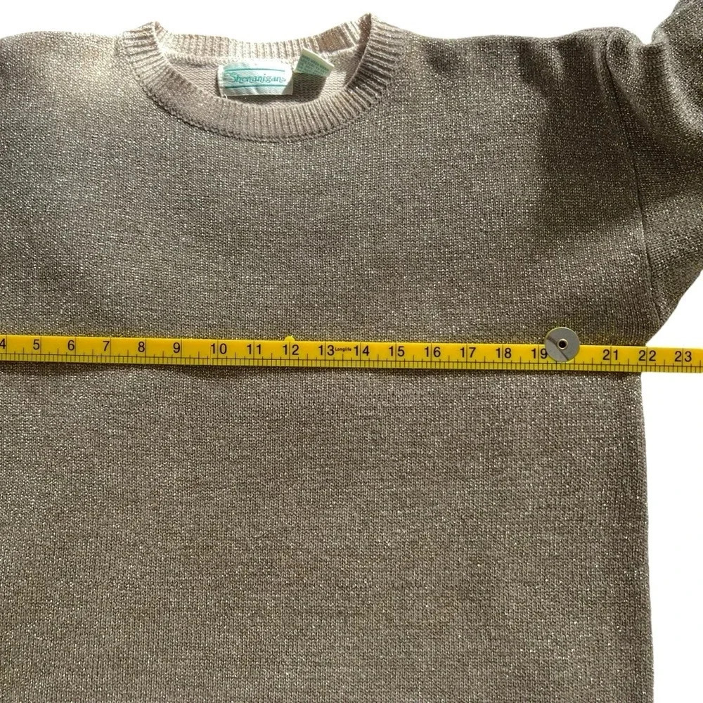 Shenanigans Vintage Metallic Gold Sweater Size Small - Picture 5 of 7